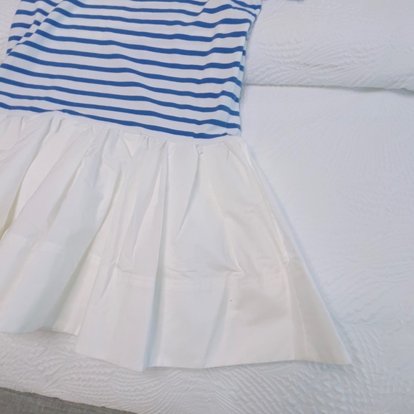 TANYA TAYLOR: Brand New Blue/White Strip Dress with pockets - Size Medium - Picture 10 of 10